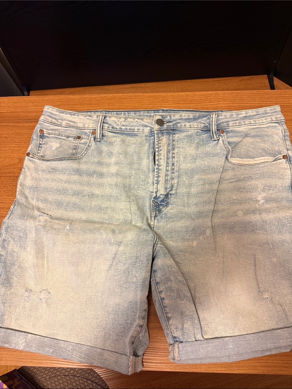 American Eagle Outfitters Faded Light Blue Denim Shorts